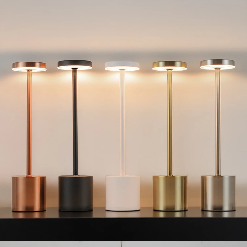 High Quality Decoration Cordless Led Desk Lamp Wireless Rechargeable Touch Dimming Portable Table Lamp