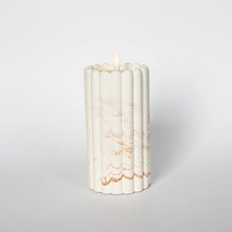 Fence-shaped Gypsum Water Transfer Bullet-shaped LED Candle LED Electronic Candle