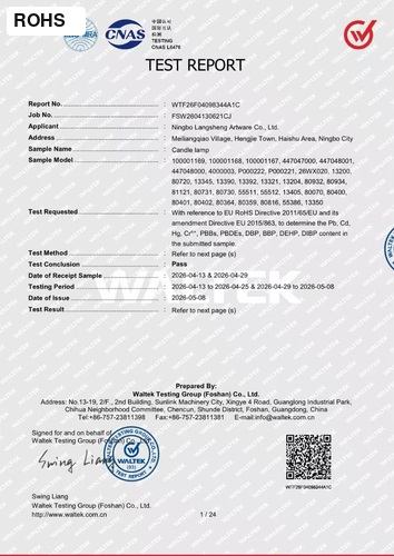 Langsheng RoHS test report