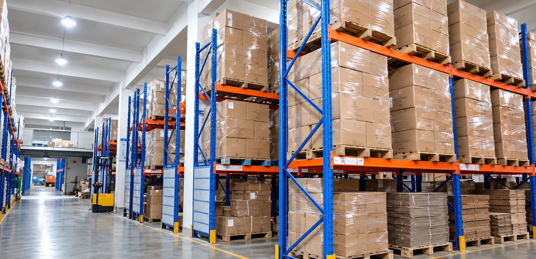 Organized finished goods warehouse