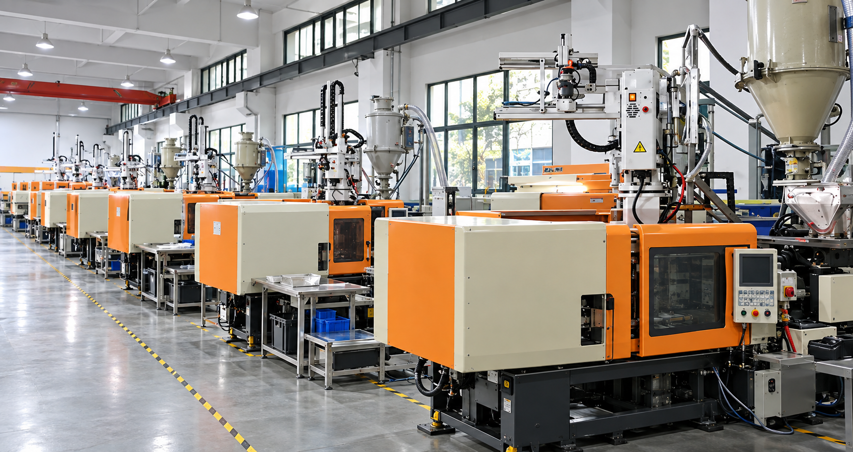 Automated production equipment inside the Langsheng factory
